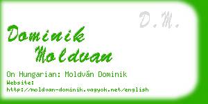 dominik moldvan business card