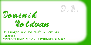 dominik moldvan business card